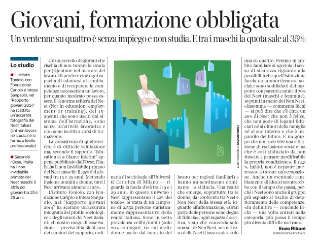 Corriere economia - neet maschio  - 24.02.15 