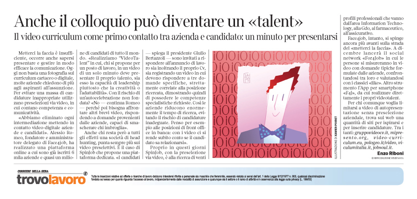 Corriere Economia - CV-ci metti la faccia! - 29.11.16