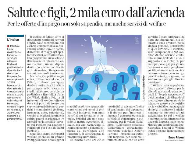 Corriere economia - la misura del Welfare - 3.05.16