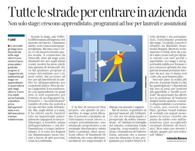 Corriere economia - testare i talenti - 05.07.16 - pp. 31