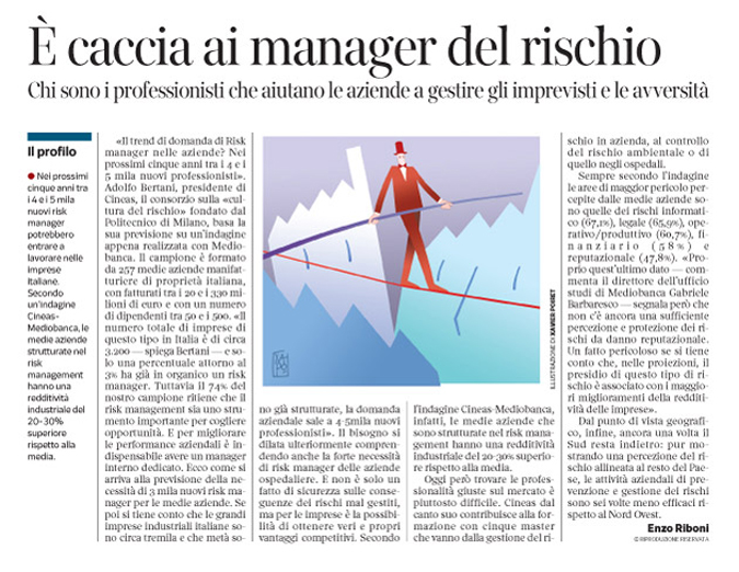 Corriere Economia - Risk manager - 16.06.15