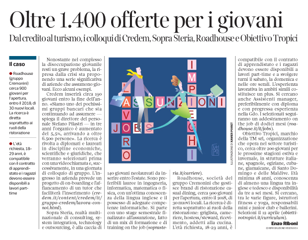 248 - Corriere Economia - assunzioni per giovani -  27.03.18 - pp.39