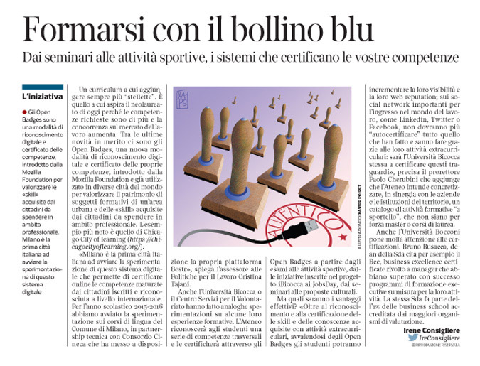 Corriere economia - nuova certificazione online  - 2.02.16 - pp.31 -   