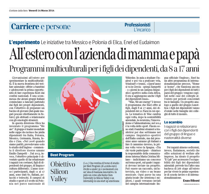 Corriere Economia - 14.03.14 - Vacanze studio per giovani