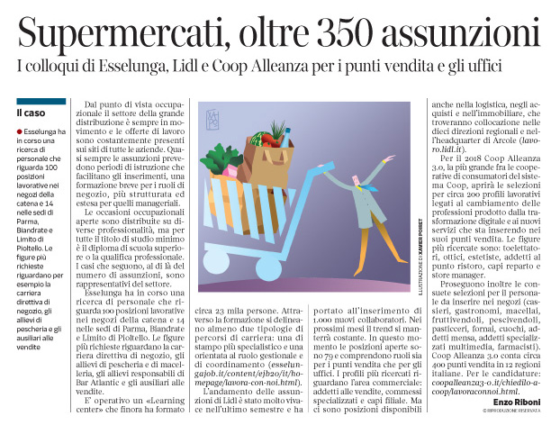 236 - Corriere Economia - assunzioni nei supermercati - 21.11.17 - pp.41