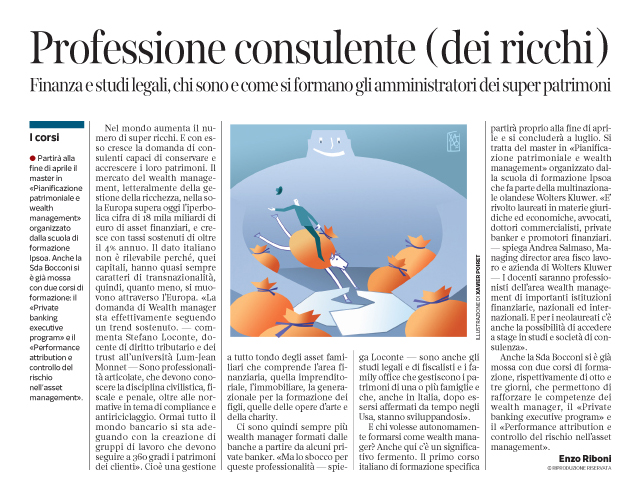 Corriere economia - Curatore di mega richezze - 5.04.16