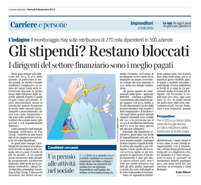 Corriere Economia - 08.11.13 - Paghe sempre più asfittiche