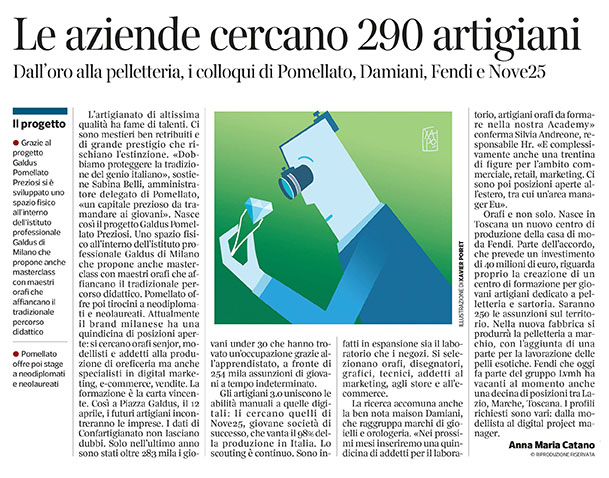 289 - Corriere Economia - talenti per artigianato top-qualità - 02.04.19 - pp. 33