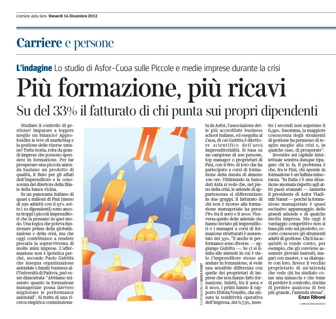 Corriere Eco-14.12.12-il fatturato cresce per aziende che investono in formazione