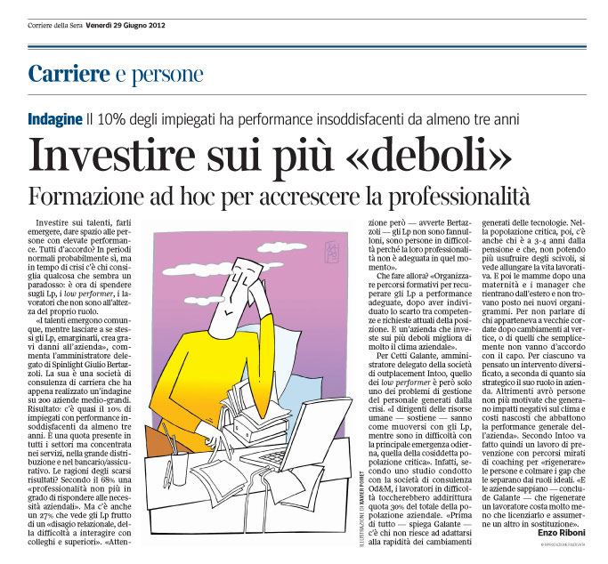 Corriere Economia - 29.06.12 - Low performers