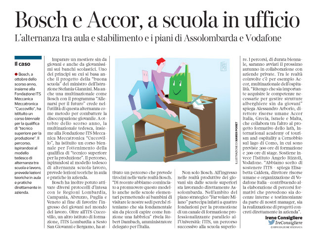 Corriere economia - accordi scuole superiore e aziende- 3.02.15  