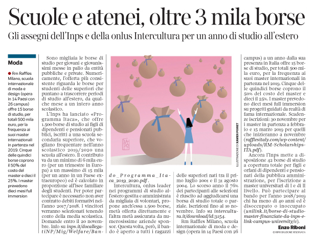 269 - Corriere Economia - Borse di studio, i bandi - 23.10.18 -  pp.39