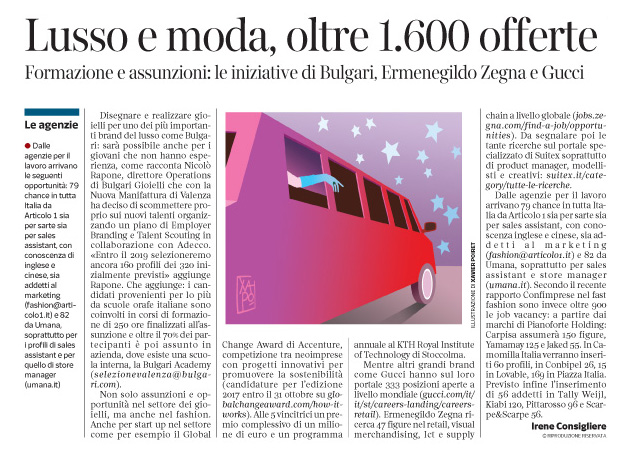 231 - Corriere Economia - moda,beauty,lusso,assunzioni -17.10.17 - pp.39