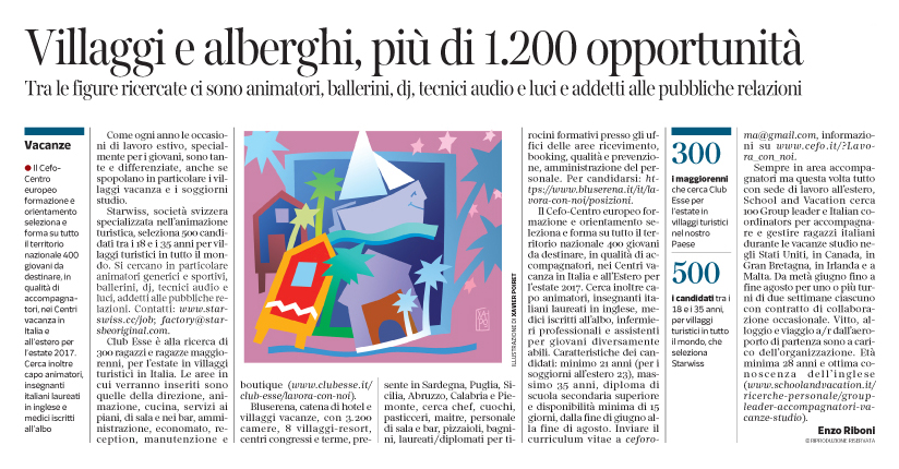Corriere Economia - opportunità estive x i giovani - 16.05-17 - pp.33