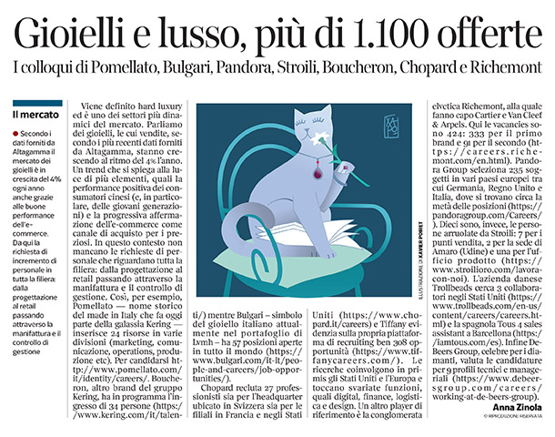 302 - Corriere Economia - Hard Luxury ; assunzioni - 09.06.19 - pp.33