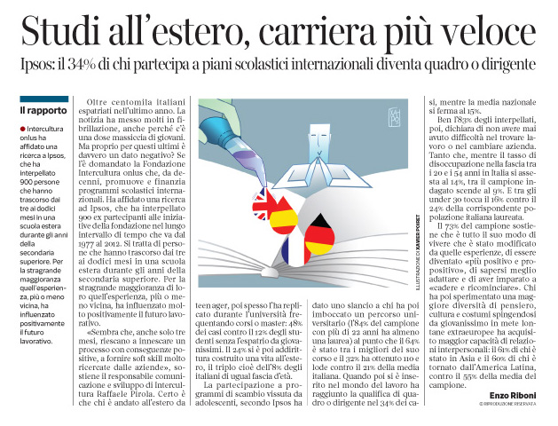 Corriere  Economia - 1 anno di studi all’estero e... 18.10.16 -  pp.35