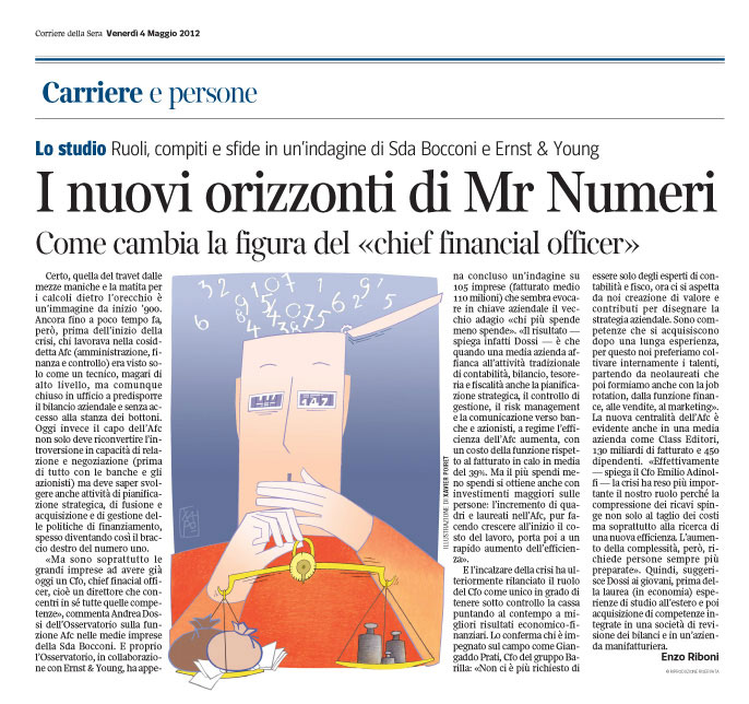 Corriere Economia - 4.05.12 - Chief financial officer