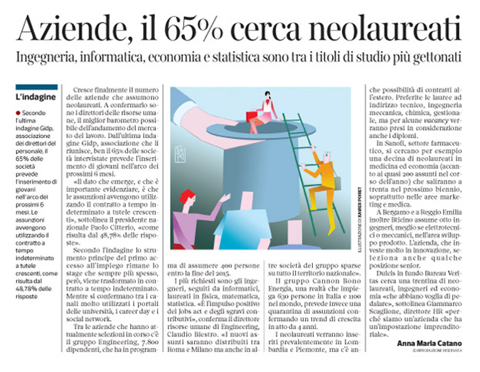 Corriere Economia - Aziende.Inserimento giovani - 29.09.15