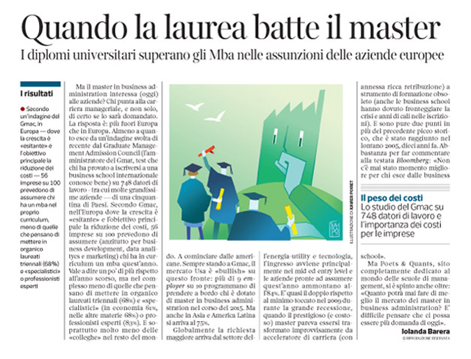 Corriere Economia - Lauree lunghe o brevi - 21.07.15