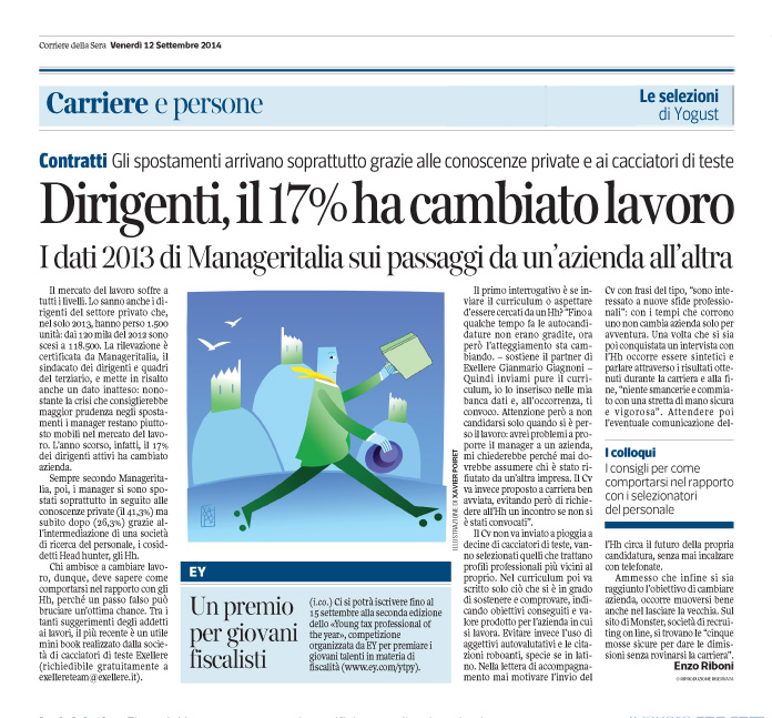 Corriere  Economia - 12.09.14 -  Mobilità dei dirigenti
