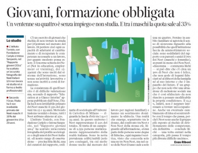 Corriere economia - neet maschio  - 24.02.15 