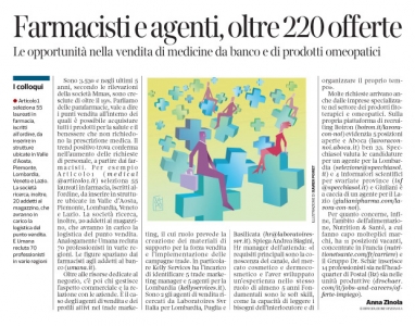 254 - Corriere Economia - parafarmacie,salute-assunzioni - 22.05.18 - pp. 31