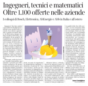 262 - Corriere Economia - assunz. x ingegneri e tecnici hi-tech - 17.07.18 - pp.39
