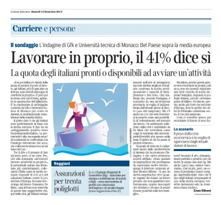Corriere Economia - 13.12.13 - Mettersi in proprio