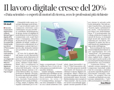 Corriere Economia - nuove professioni digitali - 13.10.15