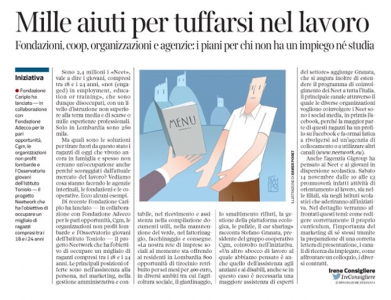Corriere Economia - neet . misure ad hoc - 10.11.15