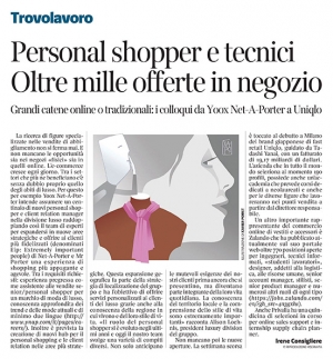 305 - Corriere Economia - assunzioni di personal shoppers - 17.09.19 - pp. 31