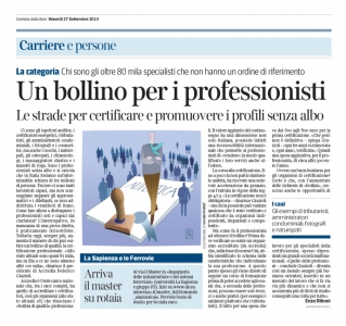Corriere  Economia -  27.09.13 - professioni certificate