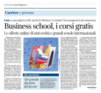 Corriere Economia - 16.05.14 - Corsi on line per managers