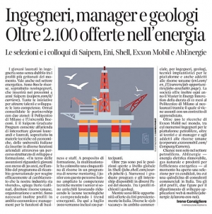 307 - Corriere Economia - offerte nelle società del petrolio - 1.10.19 - pp. 34