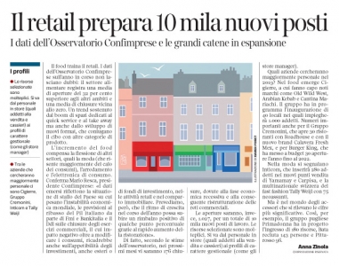 281 - Corriere Economia - catene di negozi, assunzioni - 05.02.19 - pp. 27 