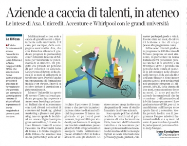 Corriere economia - 28.10.14 - graduate program 