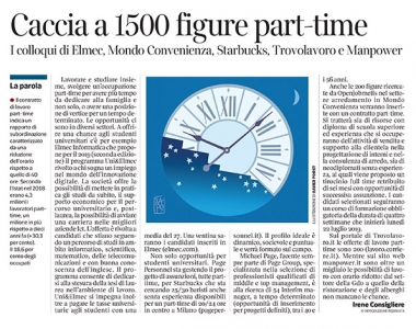 303 - Corriere Economia - Lavoro part-time; opportunità - 16.07.19 - pp.34