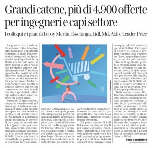 263 - Corriere Economia - assunzioni nella grande distribuzione - 24.07.18 - pp.35