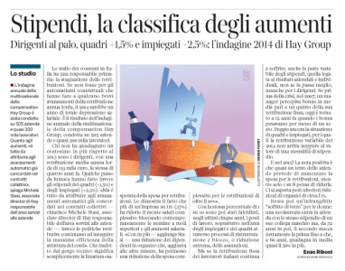 Corriere economia - 21.10.14 - retribuzioni congelate o quasi  
