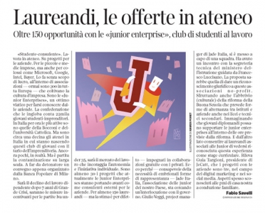 Corriere Economia - Junior enterprises - 8.12.15