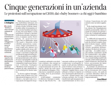 Corriere Economia - 5 generazioni nello stesso ufficio - 24.11.15