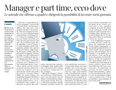 Corriere Economia - anche managers part-time - 15.11.16 - pp.43