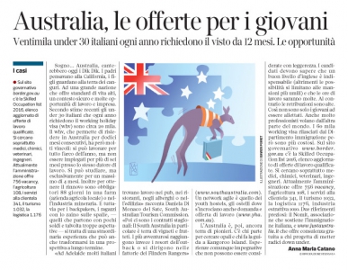 Corriere economia - Australia, istruzioni per l'uso - 24.05.16