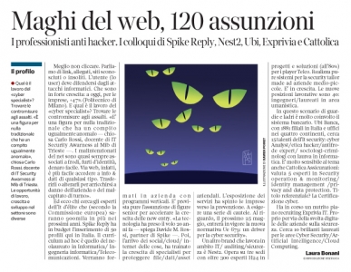 243 - Corriere Economia - esperti anti hackers - 13.02.18 - pp.31