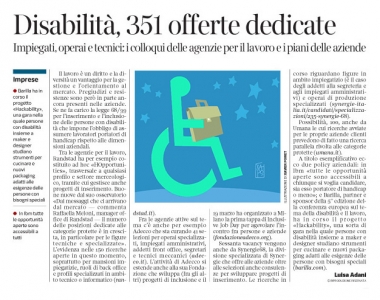 246- Corriere Economia - portatori di disabilità; assunzioni - 13.03.18